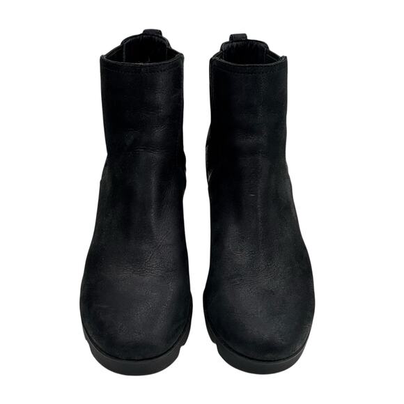 Sorel Joan Uptown Waterproof Wedge Chelsea Boot 10 Women's Black Pull On Bootie - Picture 4 of 10